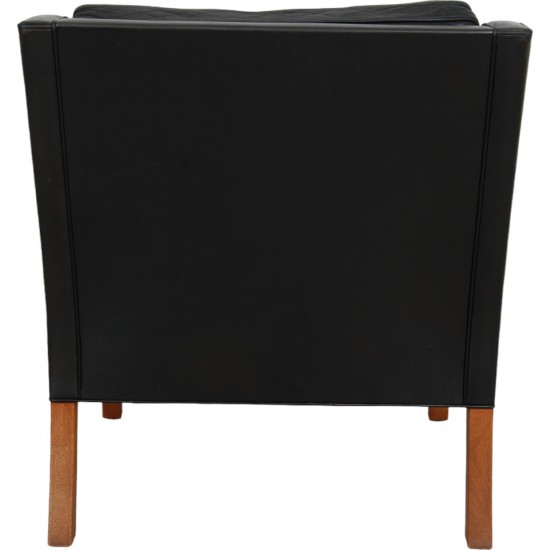 Børge Mogensen 2207 lounge chair in black leather