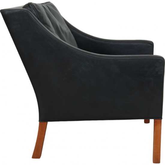 Børge Mogensen 2207 lounge chair in black leather