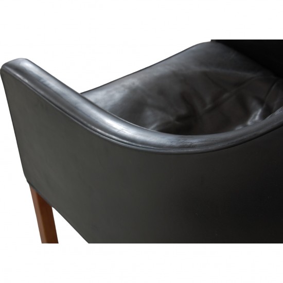 Børge Mogensen 2207 lounge chair in black leather