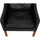 Børge Mogensen 2207 lounge chair in black leather