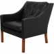 Børge Mogensen 2207 lounge chair in black leather