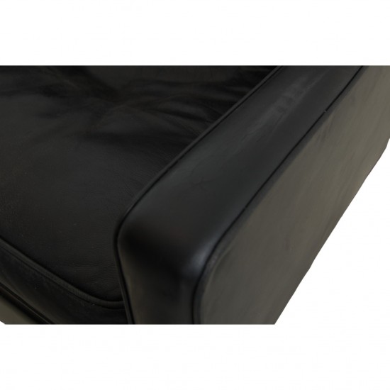 Børge Mogensen 2207 lounge chair in black leather