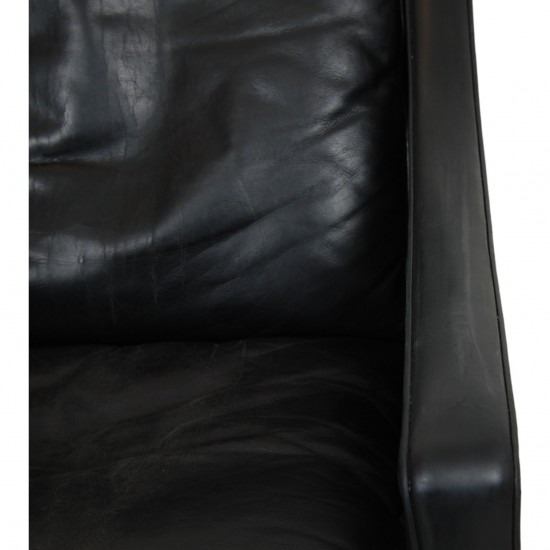 Børge Mogensen 2207 lounge chair in black leather