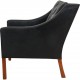 Børge Mogensen 2207 lounge chair in black leather