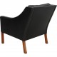 Børge Mogensen 2207 lounge chair in black leather