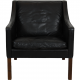 Børge Mogensen 2207 chair in black leather