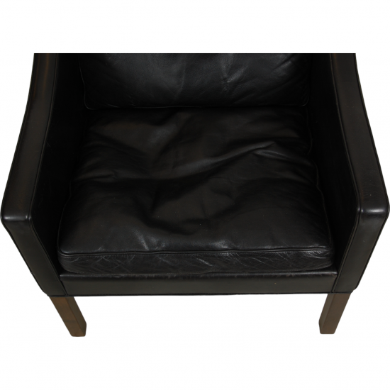 Børge Mogensen 2207 chair in black leather