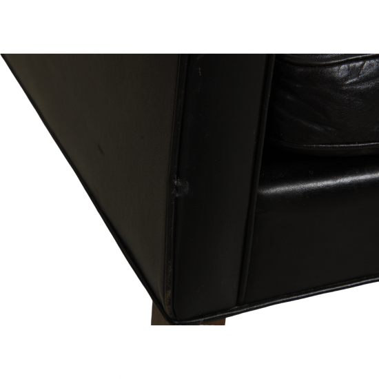 Børge Mogensen 2207 chair in black leather