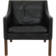 Børge Mogensen 2207 chair in black leather