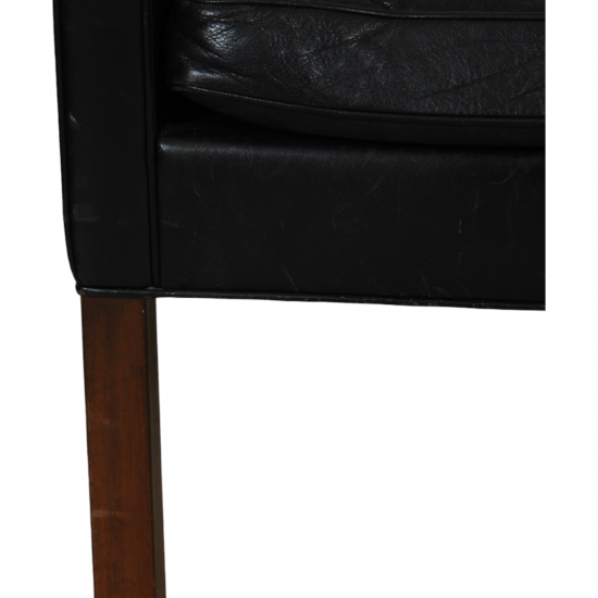 Børge Mogensen 2207 chair in black leather