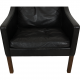 Børge Mogensen 2207 chair in black leather