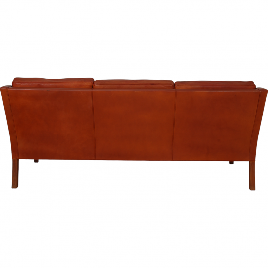 Børge Mogensen 3.seater 2209 sofa in dark red leather