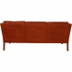 Børge Mogensen 3.seater 2209 sofa in dark red leather