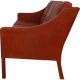 Børge Mogensen 3.seater 2209 sofa in dark red leather