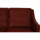 Børge Mogensen 3.seater 2209 sofa in dark red leather