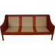 Børge Mogensen 3.seater 2209 sofa in dark red leather