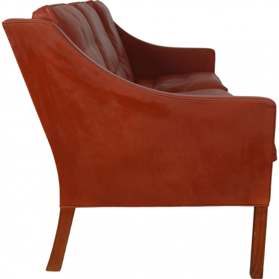 Børge Mogensen 3.seater 2209 sofa in dark red leather