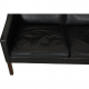 Børge Mogensen 2209 3.seater sofa in black leather