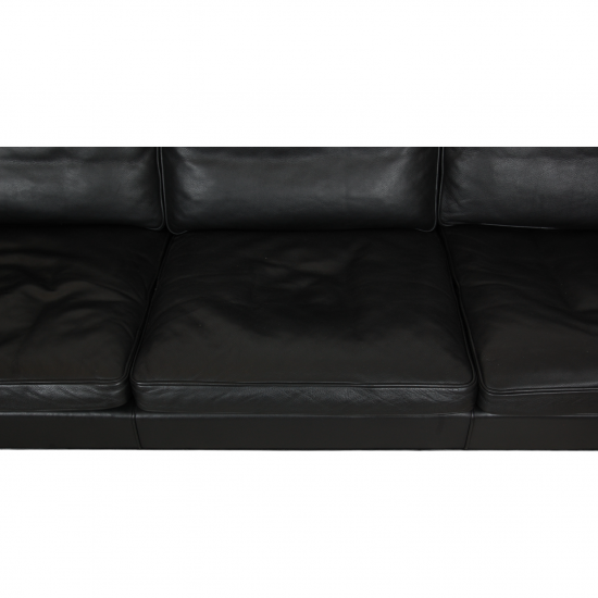 Børge Mogensen 2209 3.seater sofa in black leather