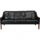 Børge Mogensen 2209 3.seater sofa in black leather