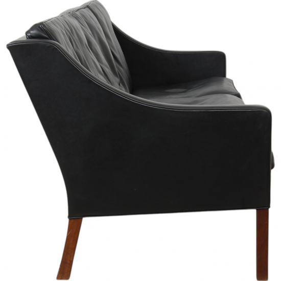 Børge Mogensen 2209 3.seater sofa in black leather