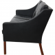 Børge Mogensen 2209 3.seater sofa in black leather