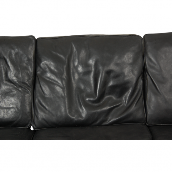 Børge Mogensen 2209 3.seater sofa in black leather