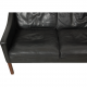 Børge Mogensen 2209 3.seater sofa in black leather