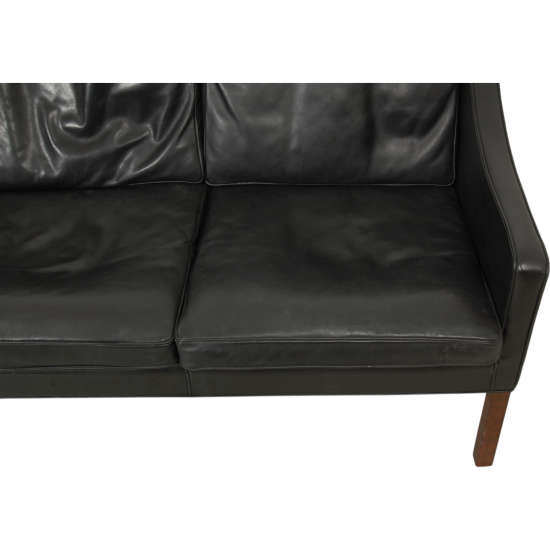 Børge Mogensen 2209 3.seater sofa in black leather