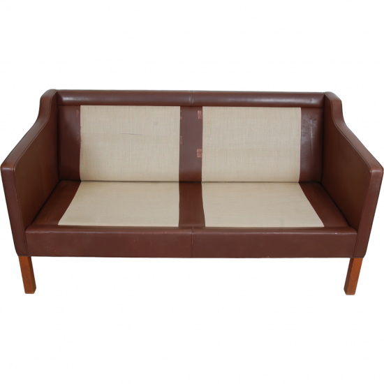 Børge Mogensen 2.seater sofa model 2212 in brown leather