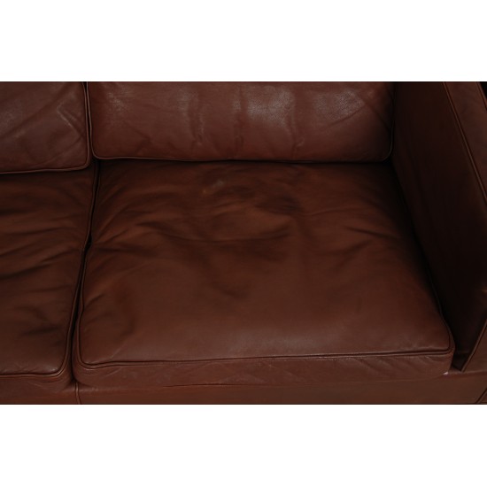 Børge Mogensen 2.seater sofa model 2212 in brown leather