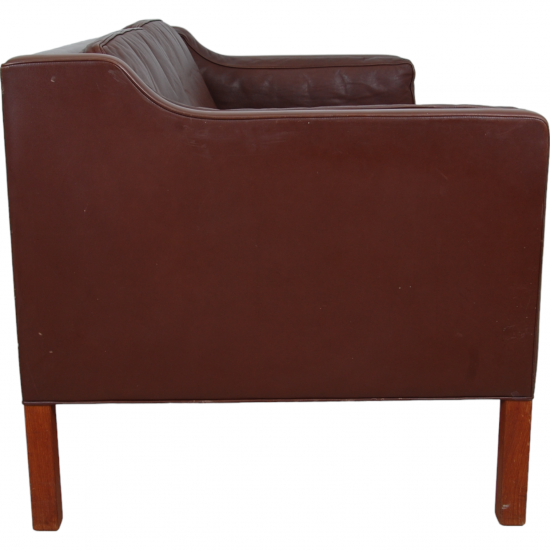 Børge Mogensen 2.seater sofa model 2212 in brown leather