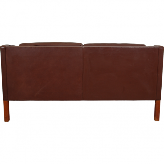 Børge Mogensen 2.seater sofa model 2212 in brown leather