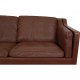 Børge Mogensen 2.seater sofa model 2212 in brown leather