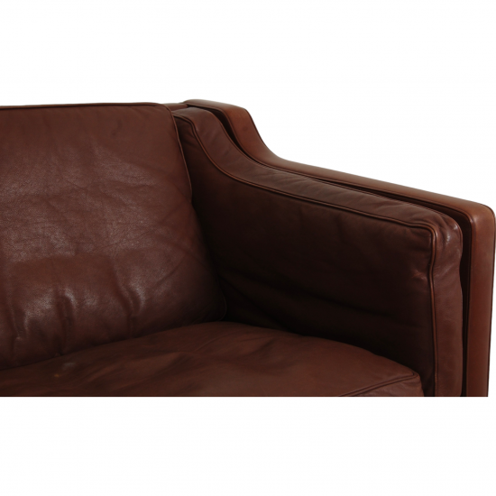 Børge Mogensen 2.seater sofa model 2212 in brown leather