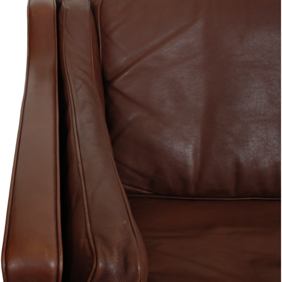 Børge Mogensen 2.seater sofa model 2212 in brown leather