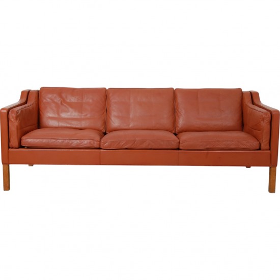 Børge Mogensen 3.seater 2213 sofa in patinated cognac leather