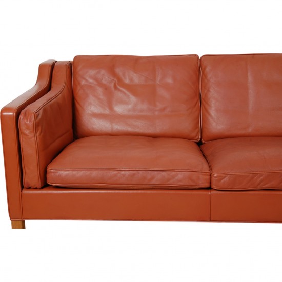 Børge Mogensen 3.seater 2213 sofa in patinated cognac leather