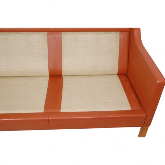 Børge Mogensen 3.seater 2213 sofa in patinated cognac leather