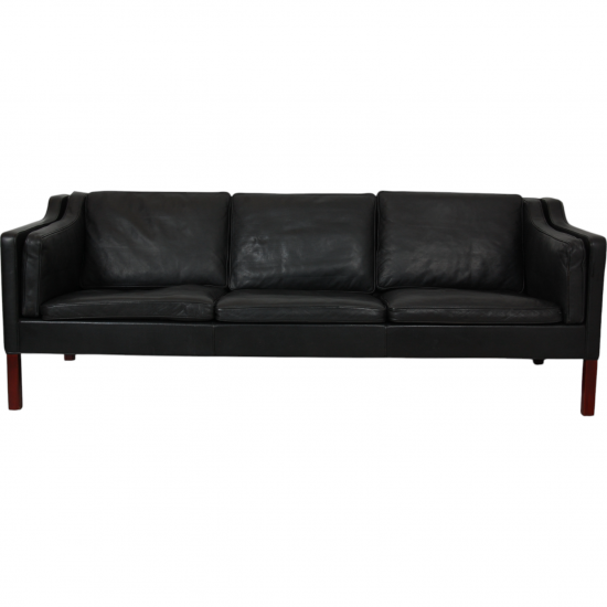 Børge Mogensen 3.seater 2213 sofa in black leather