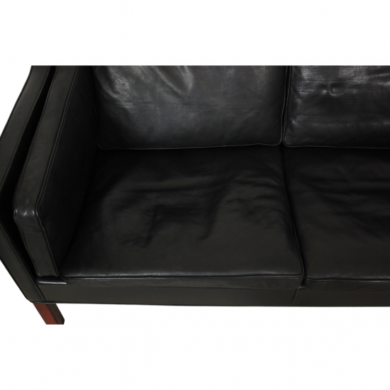 Børge Mogensen 3.seater 2213 sofa in black leather