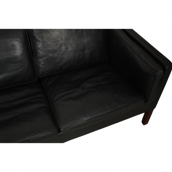 Børge Mogensen 3.seater 2213 sofa in black leather