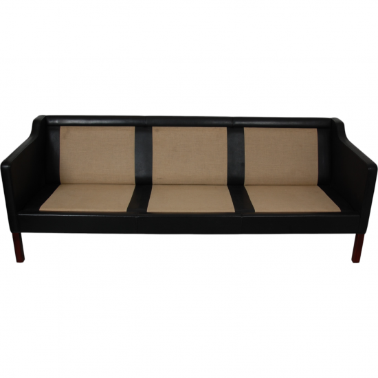 Børge Mogensen 3.seater 2213 sofa in black leather