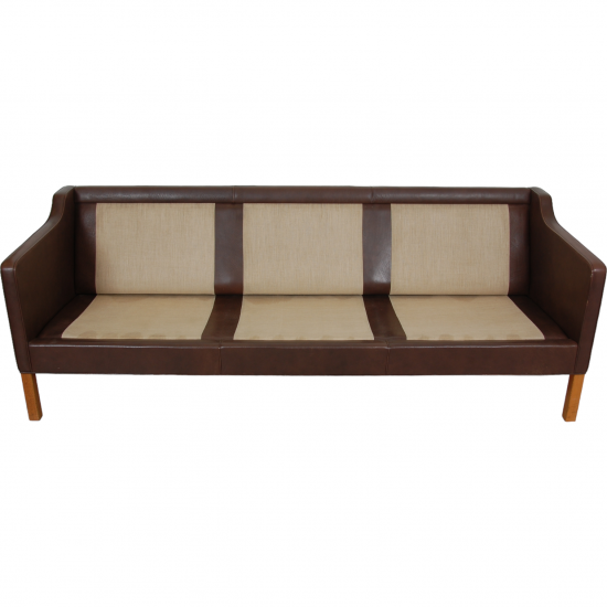 Børge Mogensen 3.seater 2213 sofa in brown leather