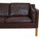 Børge Mogensen 3.seater 2213 sofa in brown leather