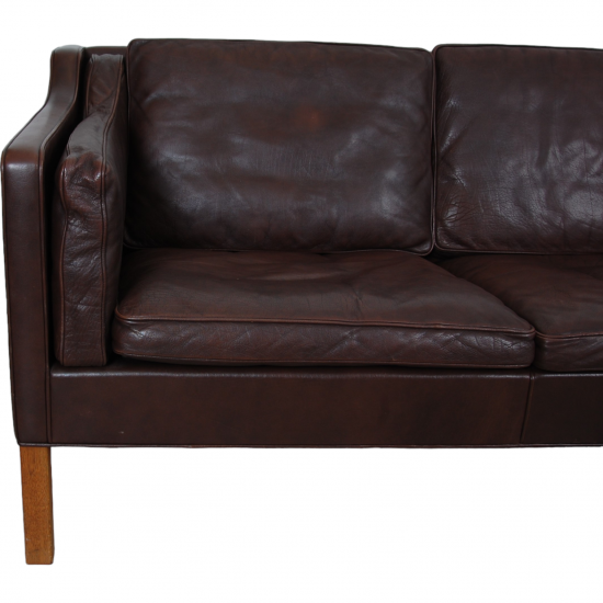 Børge Mogensen 3.seater 2213 sofa in brown leather