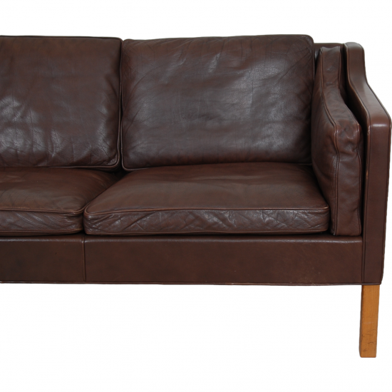 Børge Mogensen 3.seater 2213 sofa in brown leather