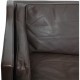 Børge Mogensen 2213 3.seater sofa in dark brown leather