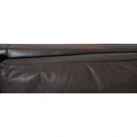 Børge Mogensen 2213 3.seater sofa in dark brown leather