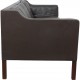 Børge Mogensen 2213 3.seater sofa in dark brown leather